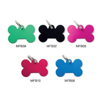 MY FAMILY Medaglietta Basic Osso Grande Alluminio Nero - 