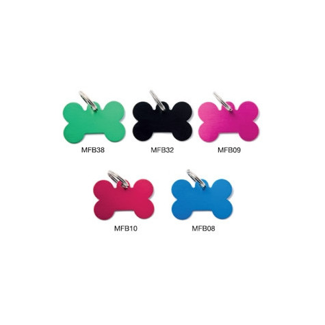 MY FAMILY Medaglietta Basic Osso Grande Alluminio Rosa - 