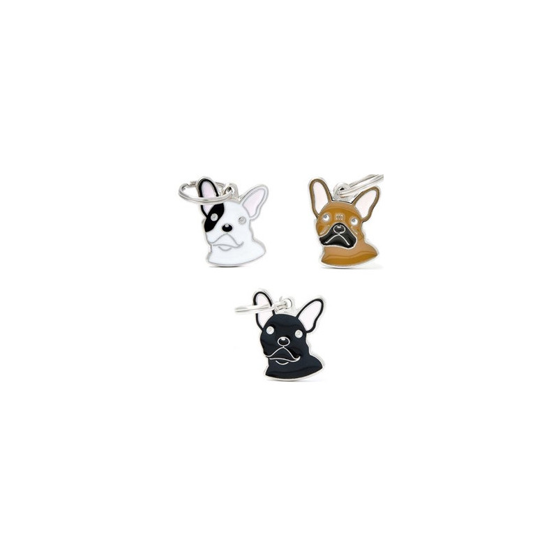 MY FAMILY Brown French Bulldog Friends ID Tag