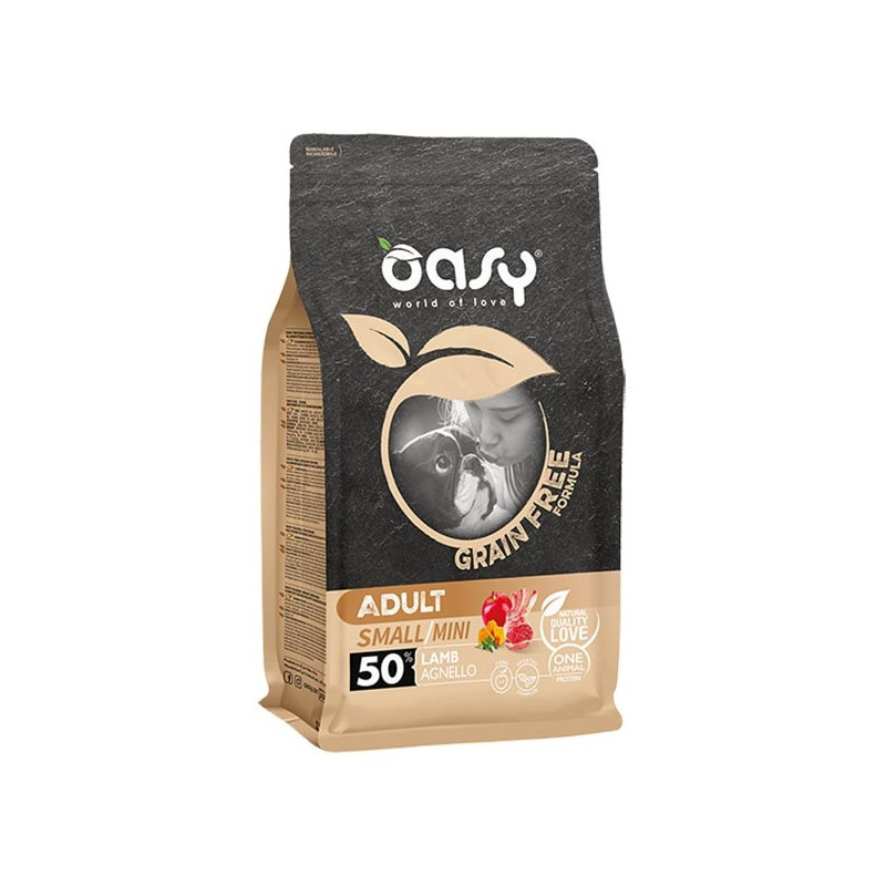 OASY Grain Free Adult Small & Mini with Lamb 2,5 kg.