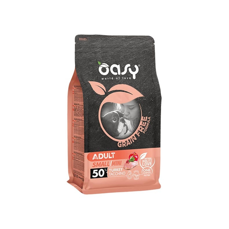 OASY Grain Free Adult Small & Mini mit Pute 2,5 kg. OASY Grain Free Adult Small & Mini mit Pute 2,5 kg.