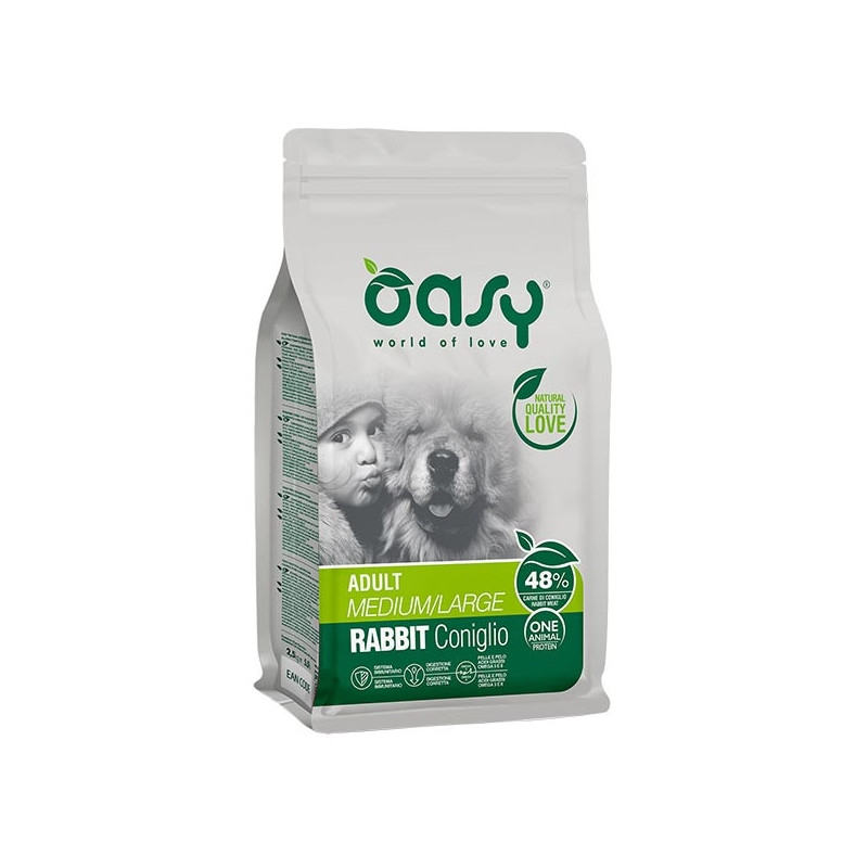 OASY One Animal Protein Adult Medium & Large with Rabbit 12 kg.