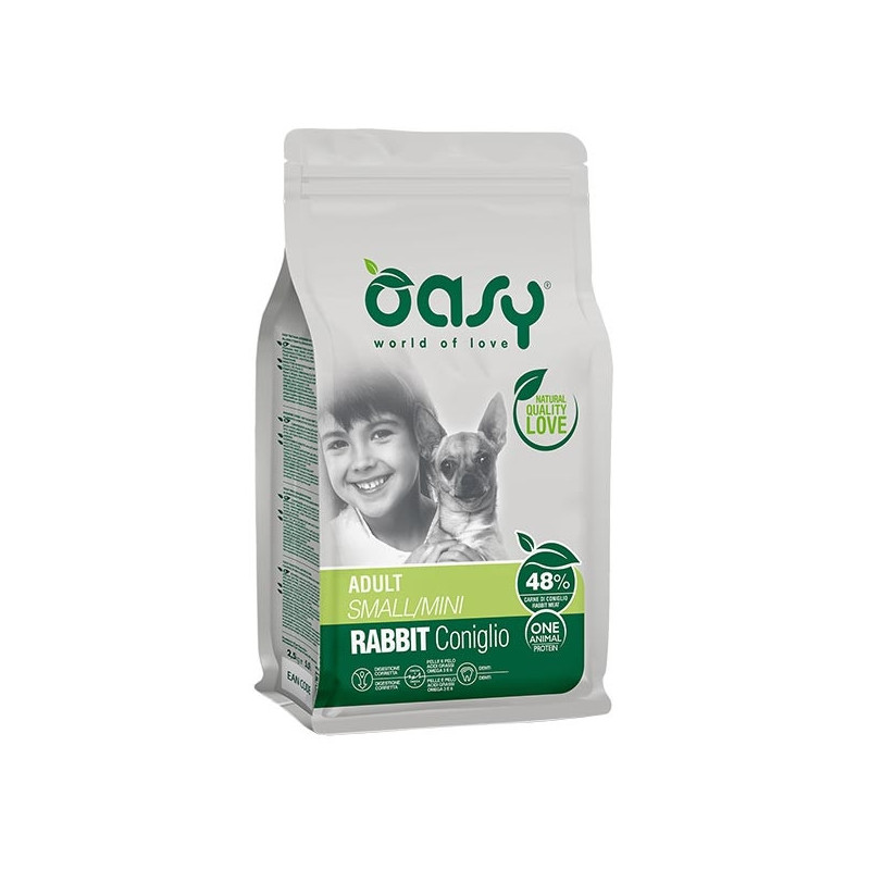 OASY One Animal Protein Adult Small&Mini con Coniglio 2,5 kg.