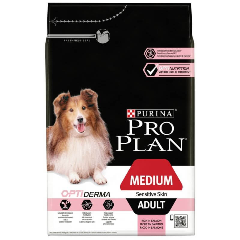Proplan Adult Medium Sensitive Skin Optiderma Salmon 14 kg