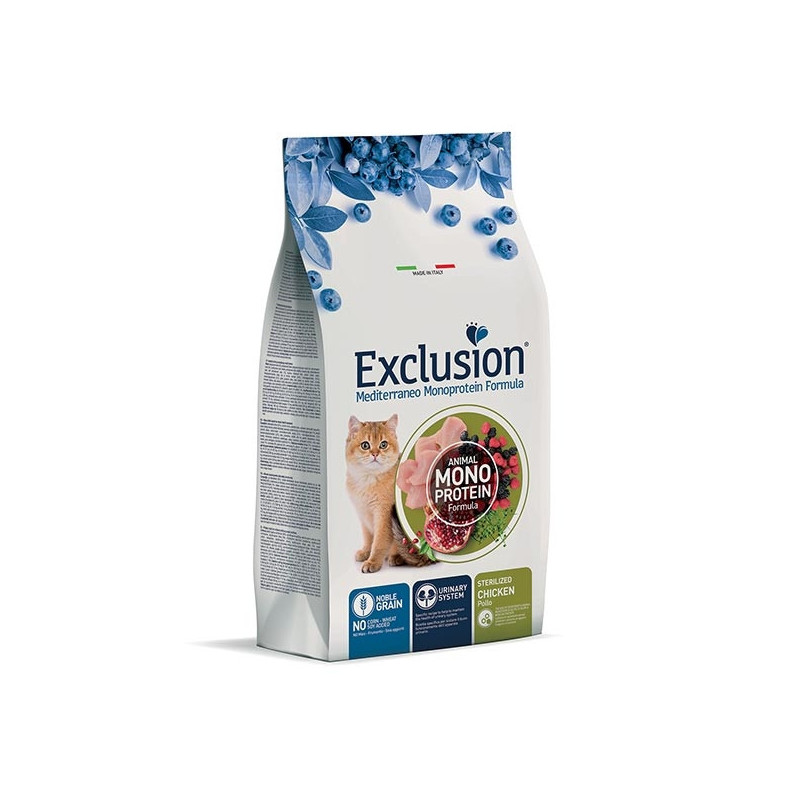 EXCLUSION Mediterraneo Monoprotein Sterilized Adult All Breeds Pollo 1,50 kg..