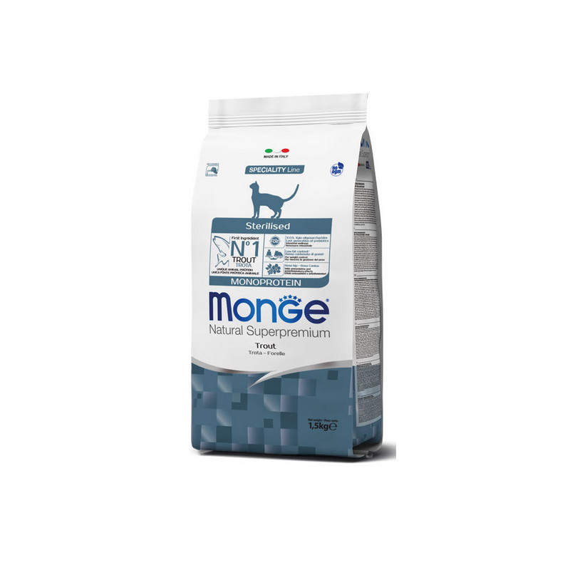MONGE Natural Sterilized Monoprotein Trout 400 gr.