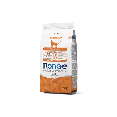 MONGE Natural Superpremium Sterilized Monoprotein with Duck 10 kg.