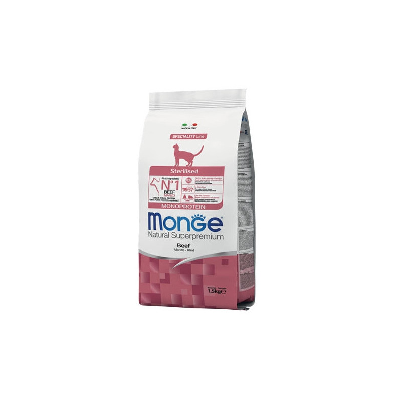MONGE Natural Superpremium sterilisiertes Monoprotein mit Kabeljau 1,50 kg.