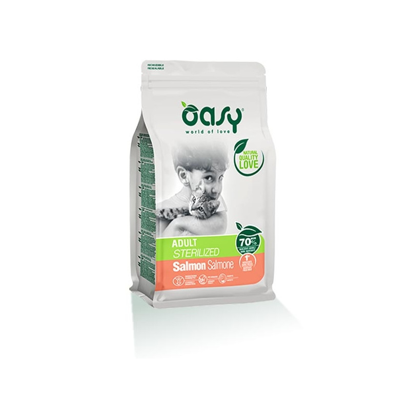 OASY Dry Adult Sterilized with Salmon 7,50 kg.