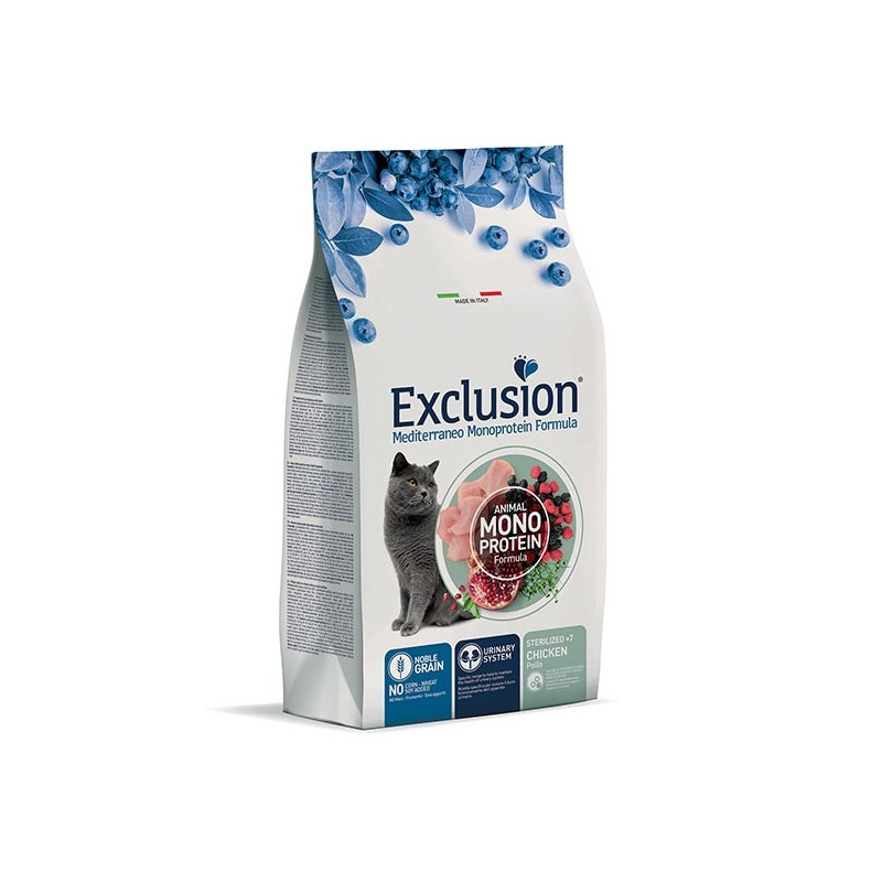 EXCLUSION Mediterraneo Monoprotein Sterilized +7 All Breeds Chicken 300 gr.