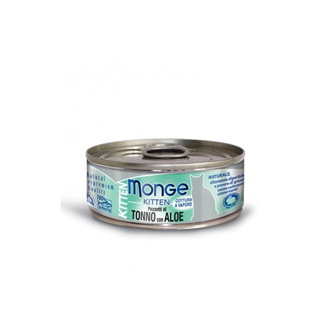 MONGE Natural Superpremium Jelly Kitten Bonito Tuna and Aloe Pieces 80 gr.