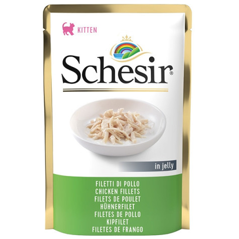 SCHESIR Chicken Fillets for Kittens Kitten in Jelly 85 gr.
