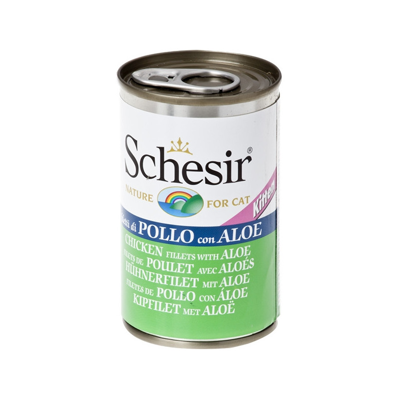 SCHESIR Kitten Chicken Fillets with Aloe in Jelly 140 gr.