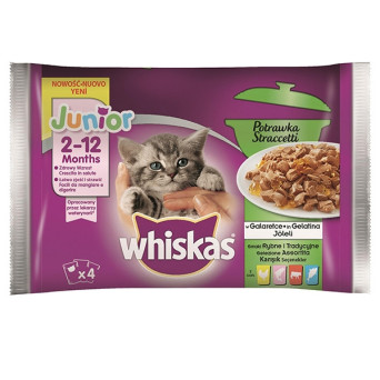 WHISKAS Junior Sortierte Streifen 4x85 gr.