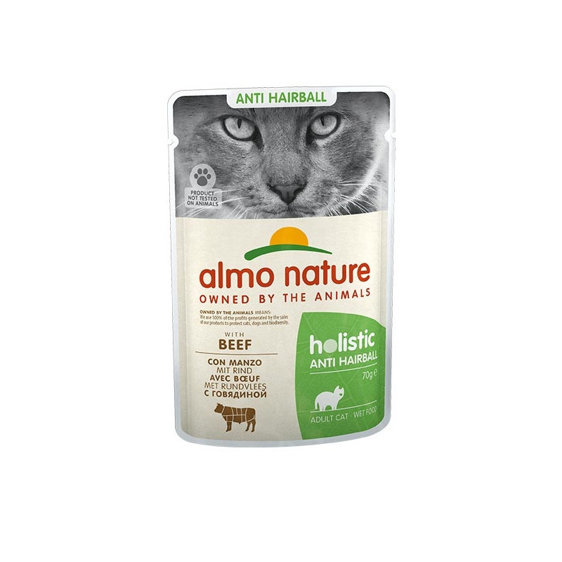 ALMO NATURE Anti Hairball con Manzo 70 gr.
