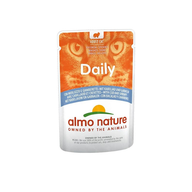 ALMO NATURE Daily Menu with Cod and Shrimps 70 gr.