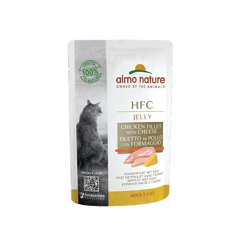 ALMO NATURE HFC Geleefilet von Hühnchen und Käse 55 gr. ALMO NATURE HFC Geleefilet von Hühnchen und Käse 55 gr.