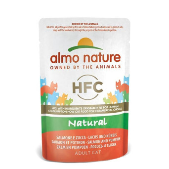 ALMO NATURE HFC Natürlicher Lachs und Kürbis 55 gr.