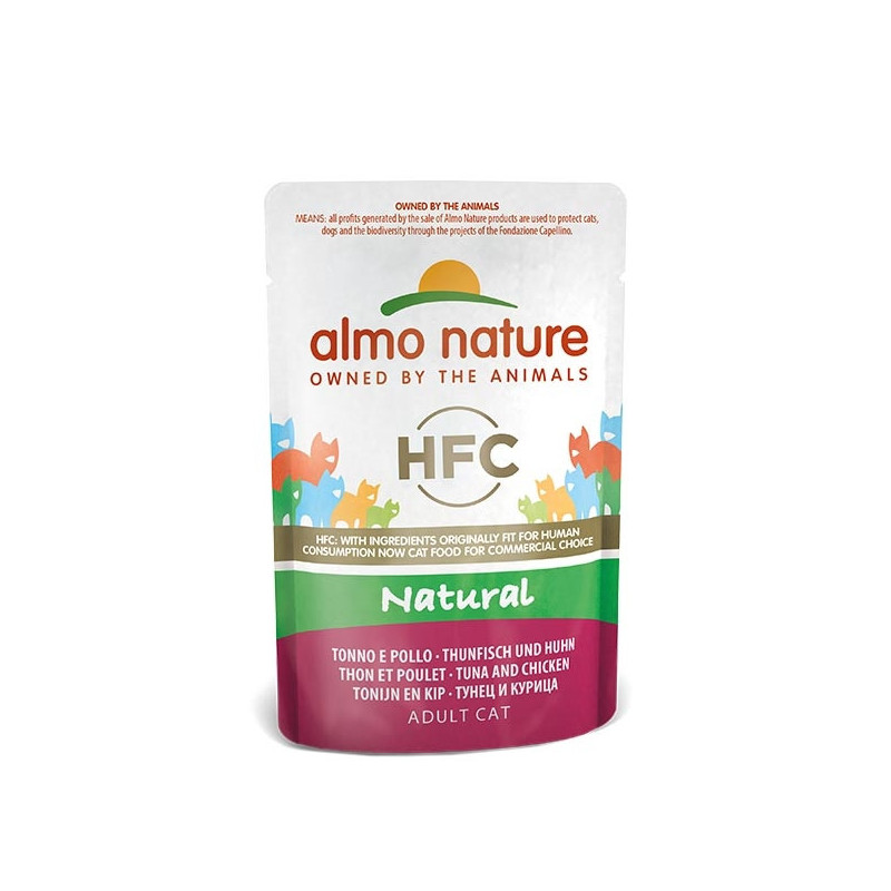 Almo Nature Gatto HFC Natürlicher Thunfisch und Huhn 55 gr.