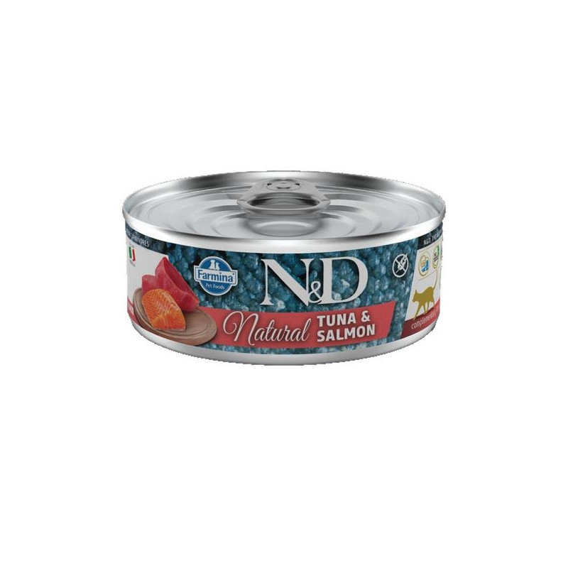 FARMINA N&D NATURAL Thunfisch und Lachs 80 gr.