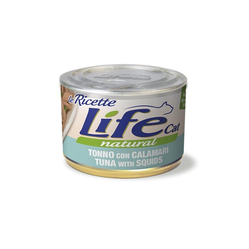 LIFE PET CARE Life Cat Rezepte Thunfisch mit Tintenfisch und grünen Bohnen 150 gr.