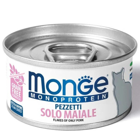 MONGE Monoproteico Pieces Only Pork 80 gr.