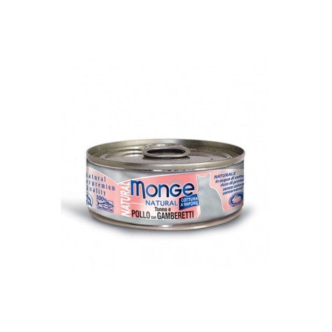 MONGE Natural Superpremium Thunfisch und Huhn mit Garnelen 80 gr.