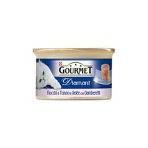 PURINA Gourmet Diamant Fiocchi di Tonno in Gelée con Gamberetti 85 gr. - 