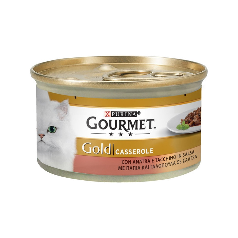 PURINA Gourmet Gold Casserole Tacchino e Anatra in Salsa 85 gr.