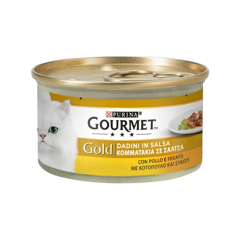 PURINA Gourmet Gold Dadini in Salsa con Pollo e Fegato 85 gr.