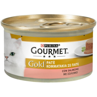 PURINA Gourmet Gold Paté mit Lachs 85 gr.