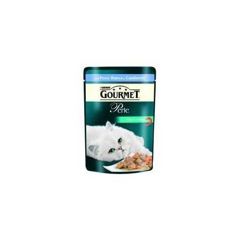 PURINA Gourmet Perle Piaceri Del Mare mit Seefisch und ganzen Garnelen 85 gr.