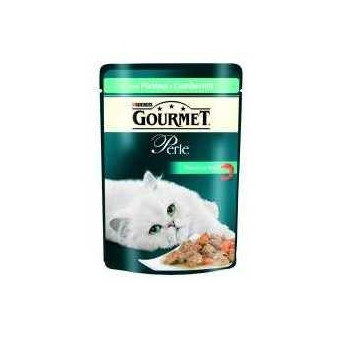 PURINA Gourmet Perle Piaceri Del Mare mit Scholle und ganzen Garnelen 85 gr.