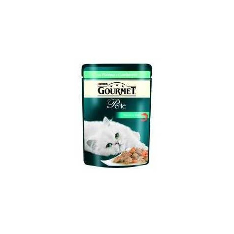 PURINA Gourmet Perle Piaceri Del Mare mit Scholle und ganzen Garnelen 85 gr.