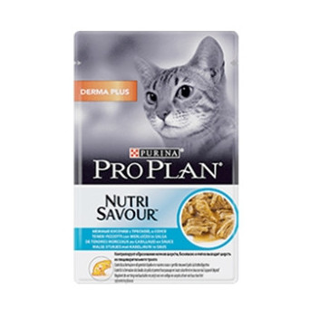 PURINA Pro Plan Nutri Savor Derma Plus Kabeljau in Sauce 85 gr.