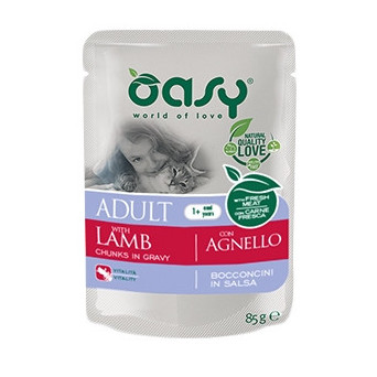 OASY Chunks in Sauce Adult with Lamb 85 gr.