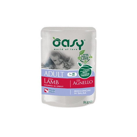 OASY Chunks in Sauce Adult with Lamb 85 gr.
