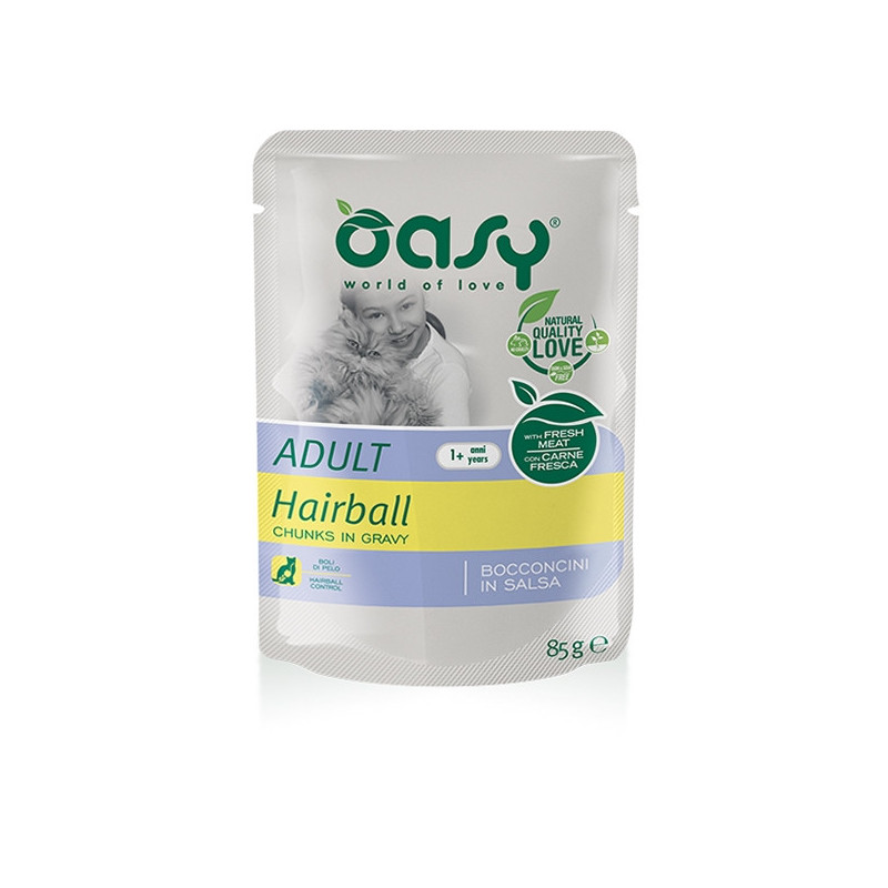 OASY Chunks in Sauce Adult with Hairball 85 gr.