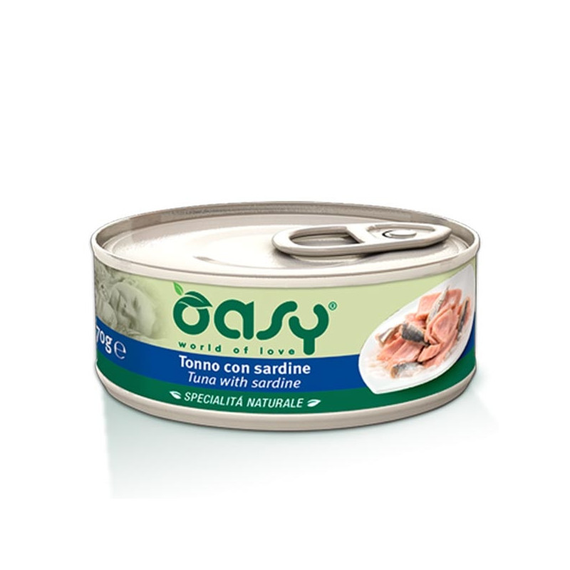 OASY Specialità Naturale Tonno con Sardine 70 gr. OASY Specialità Naturale Tonno con Sardine 70 gr.