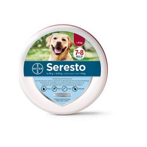 Seresto collare cani 70 cm superiore 8 kg - 
