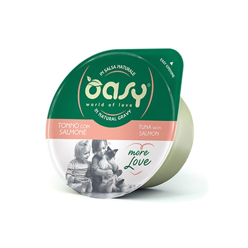 OASY More Love Tonno con Salmone con Salsa Naturale 70 gr.