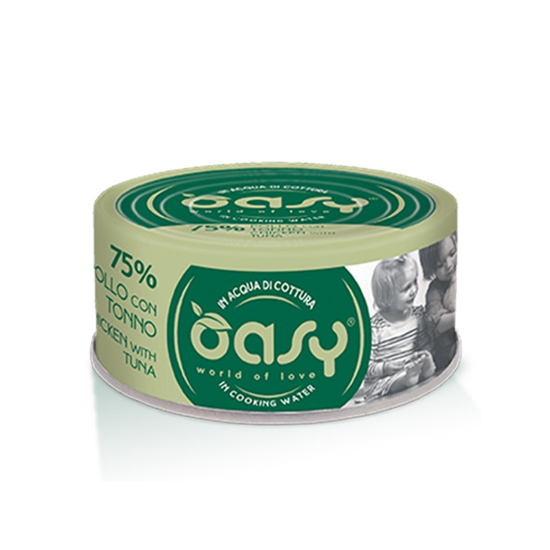 OASY More Love Pollo con Tonno in Acqua di Cottura 70 gr.