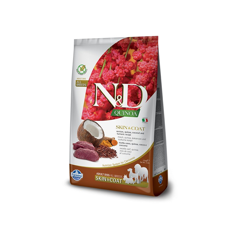 FARMINA N&D QUINOA dog skin & coat deer 2,5 kg