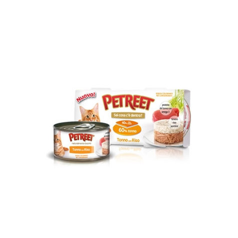 PETREET Tradizionale Tonno con Riso Multipack (6 lattine da 85 gr.) - 