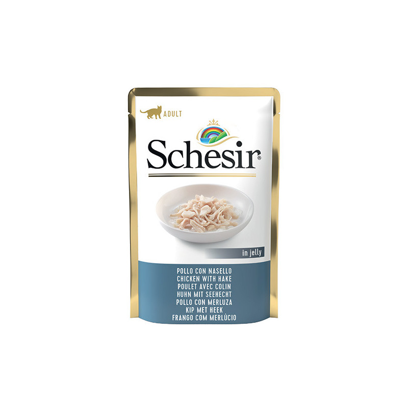 SCHESIR Hähnchenfilets und Seehecht in Gelee 85 gr.