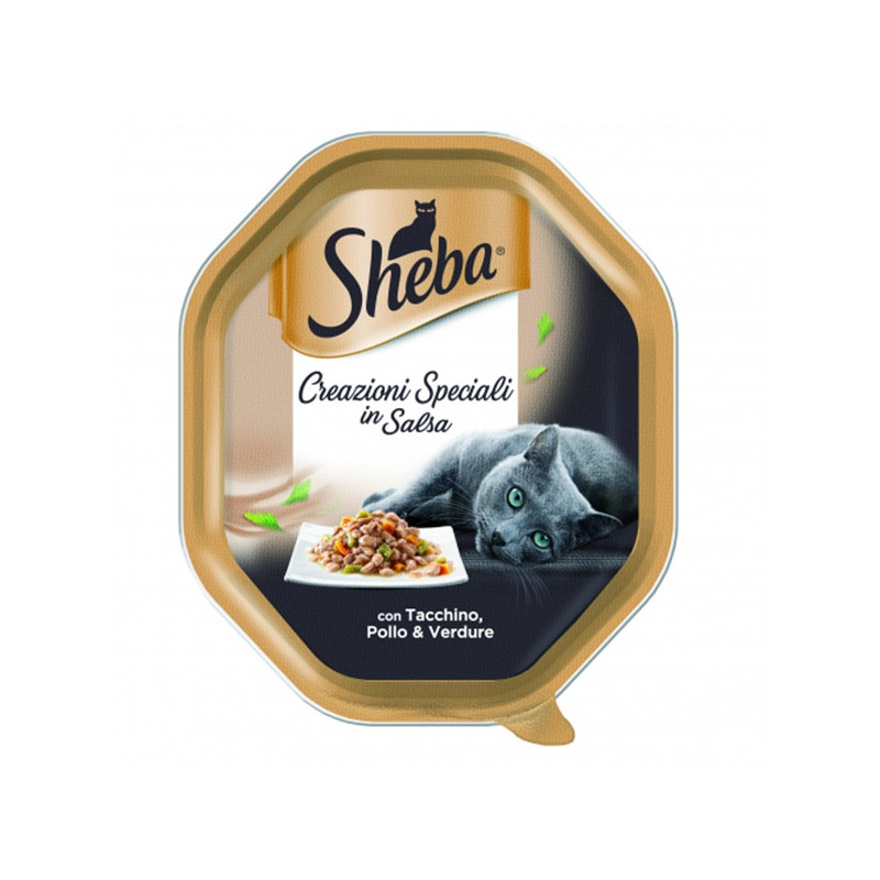SHEBA Special Creations in Sauce mit Putenhuhn und Gemüse 85 gr.