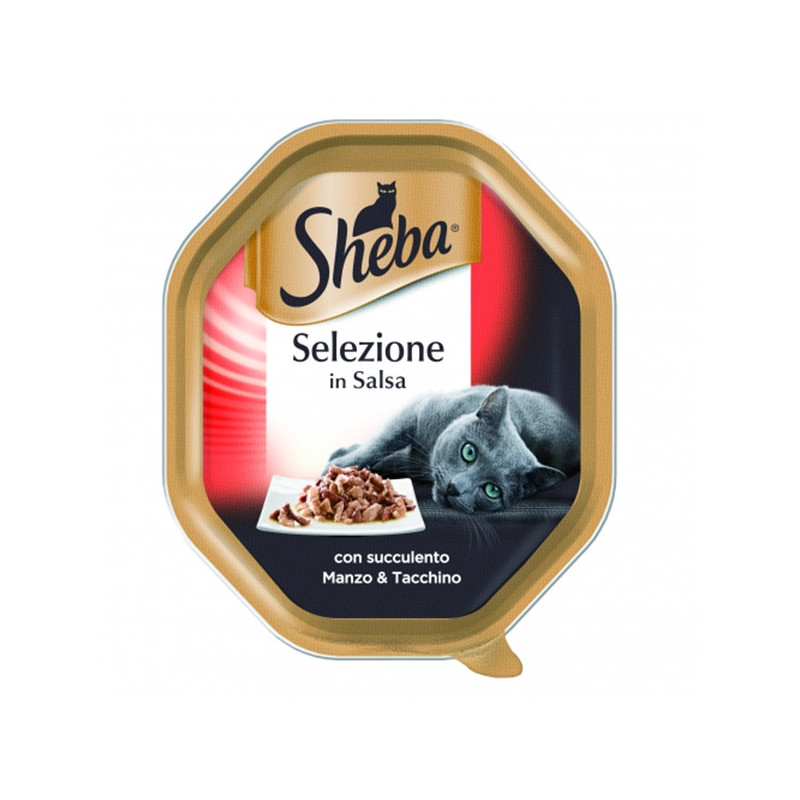 SHEBA Selezione in Salsa con Succulento Manzo e Tacchino 85 gr.