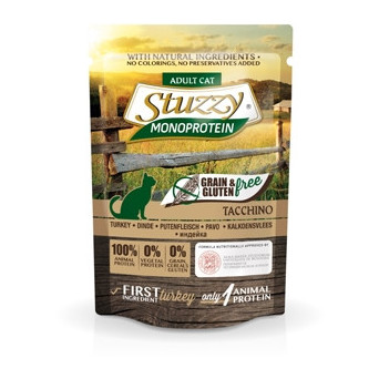 STUZZY CAT Monoprotein Grain & Gluten Free Tacchino 85 gr. - 