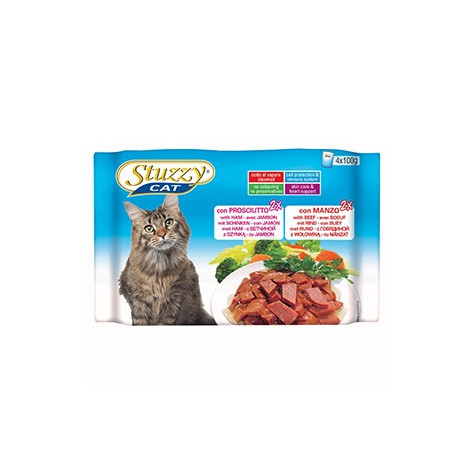 STUZZY CAT Schinken mit Rindfleisch (4 Dosen à 100 gr.)
