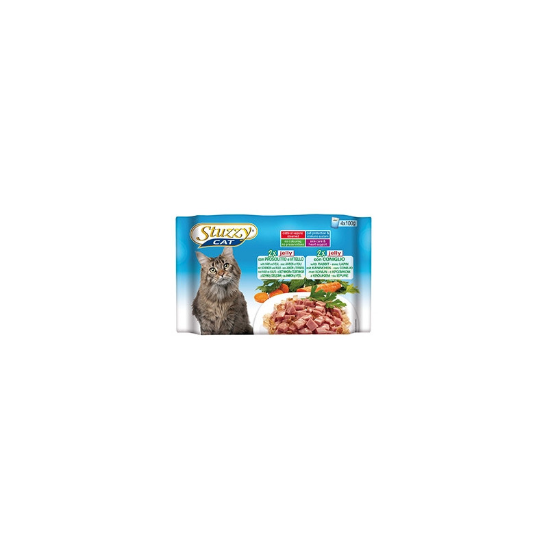 STUZZY CAT Prosciutto con Manzo (4 lattine da 100 gr.)